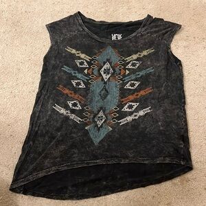 Asymmetrical Aztec top